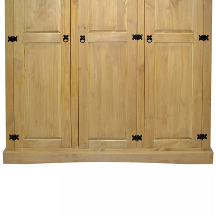Wardrobe Mexican Pine Corona Range 3 Doors Kings Warehouse 