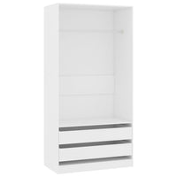 Wardrobe White 100x50x200 cm Kings Warehouse 