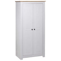 Wardrobe White 80x50x171.5 cm Solid Pine Panama Range Kings Warehouse 