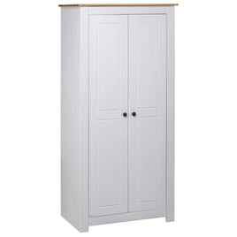 Wardrobe White 80x50x171.5 cm Solid Pine Panama Range Kings Warehouse 