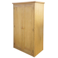 Wardrobe with 1 Drawer 90x52x183 cm Solid Oak Wood Kings Warehouse 