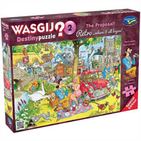 Wasgij 500 Piece XL Puzzle - Destiny Retro The Proposal Kings Warehouse 