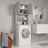 Washing Machine Cabinet Concrete Grey 64x25.5x190 cm Kings Warehouse 