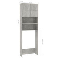 Washing Machine Cabinet Concrete Grey 64x25.5x190 cm Kings Warehouse 