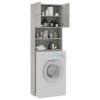 Washing Machine Cabinet Concrete Grey 64x25.5x190 cm Kings Warehouse 