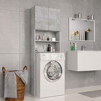 Washing Machine Cabinet Concrete Grey 64x25.5x190 cm Kings Warehouse 