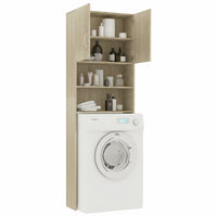 Washing Machine Cabinet Sonoma Oak 64x25.5x190 cm Kings Warehouse 