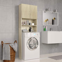 Washing Machine Cabinet Sonoma Oak 64x25.5x190 cm Kings Warehouse 