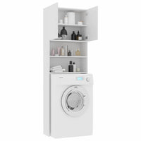 Washing Machine Cabinet White 64x25.5x190 cm Kings Warehouse 