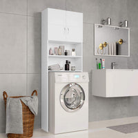 Washing Machine Cabinet White 64x25.5x190 cm Kings Warehouse 