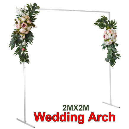 Wedding Arch White Square Backdrop Flower Display Stand Background 2.2M Kings Warehouse 