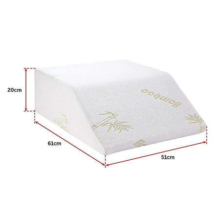 Wedge Elevation Pillow Cool Gel Memory Foam Leg Raiser Support Cushion Kings Warehouse 