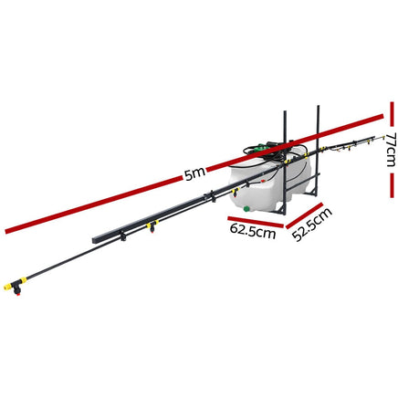 Weed Sprayer 5M Boom Spot Spray Tank ATV Trailer Tractor 100L Home & Garden > Garden Tools Kings Warehouse 