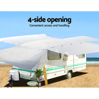 Weisshorn 16-18ft Caravan Cover Campervan 4 Layer UV Water Resistant Outdoor Kings Warehouse 