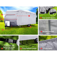 Weisshorn 20-22ft Caravan Cover Campervan 4 Layer UV Water Resistant Outdoor Kings Warehouse 