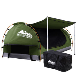 Weisshorn Double Swag Camping Swags Canvas Free Standing Dome Tent Celadon Camping Supplies Kings Warehouse