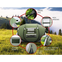 Weisshorn Instant Up Camping Tent 4-5 Person Pop up Tents Family Hiking Beach Dome Outdoor Kings Warehouse 