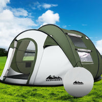 Weisshorn Instant Up Camping Tent 4-5 Person Pop up Tents Family Hiking Beach Dome Outdoor Kings Warehouse 