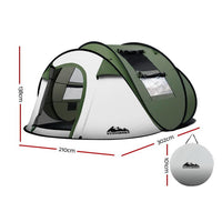 Weisshorn Instant Up Camping Tent 4-5 Person Pop up Tents Family Hiking Beach Dome Outdoor Kings Warehouse 