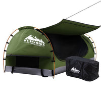 Weisshorn Swag King Single Camping Swags Canvas Free Standing Dome Tent Celadon Camping Supplies Kings Warehouse 