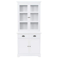 Welsh Dresser with 4 Doors MDF and Pinewood 80x40x180 cm Kings Warehouse 