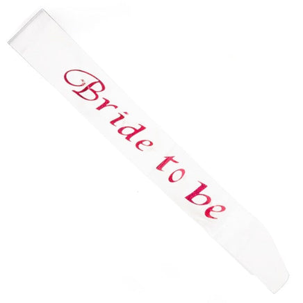 White Bride To Be Flashing Sash Kings Warehouse 
