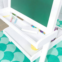 White Deluxe Wood Easel set for kids Kings Warehouse 