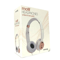 White Rose Gold Holysmoke Motif On Ear Foldable Headphones Kings Warehouse 