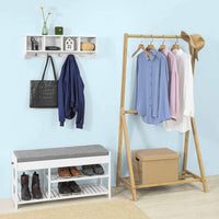 White Wall Shelf Coat Rack Storage Supplies Kings Warehouse 
