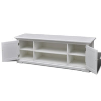 White Wooden TV Stand Kings Warehouse 