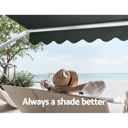 Window Fixed Pivot Arm Awning Outdoor Blinds Retractable Canopy3.1X2.1M Kings Warehouse 