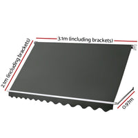 Window Fixed Pivot Arm Awning Outdoor Blinds Retractable Canopy3.1X2.1M Kings Warehouse 