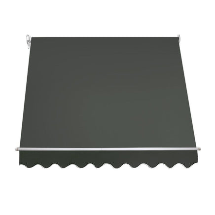Window Fixed Pivot Arm Awning Outdoor Blinds Retractable Patio 2.4X2.1M KingsWarehouse 