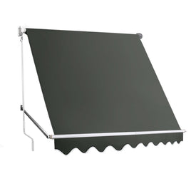 Window Fixed Pivot Arm Awning Outdoor Blinds Retractable Patio 2.4X2.1M KingsWarehouse 
