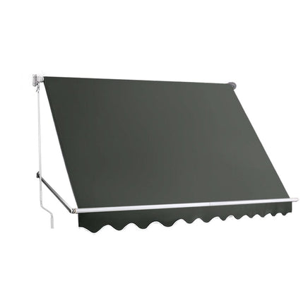 Window Fixed Pivot Arm Awning Patio Outdoor Blinds Retractable 2.8X2.1M KingsWarehouse 