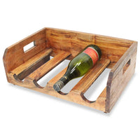 Wine Racks 4 pcs for 16 Bottles Solid Reclaimed Wood Kings Warehouse 
