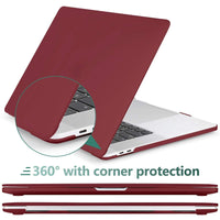 Wine Red MacBook Pro 13 Inch Case 2016-2023 M1 M2 A2338 A2289 A2251 A2159 Hard Shell Case Keyboard Cover Kings Warehouse 