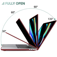 Wine Red MacBook Pro 13 Inch Case 2016-2023 M1 M2 A2338 A2289 A2251 A2159 Hard Shell Case Keyboard Cover Kings Warehouse 