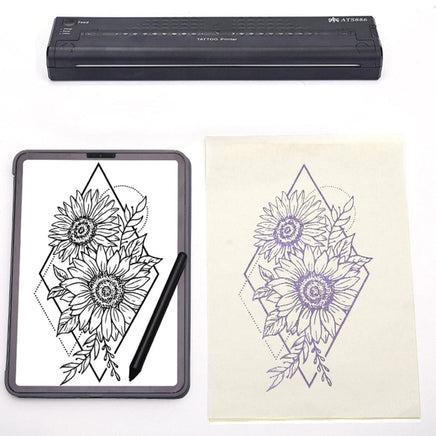 Wireless Tattoo Transfer Printer Portable Machine Clear Transfer Stencil Printer Black Kings Warehouse 