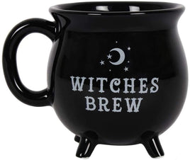 Witches Brew Black Cauldron Coffee Mug Cup With Moon & Stars Kings Warehouse 