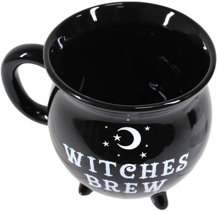 Witches Brew Black Cauldron Coffee Mug Cup With Moon & Stars Kings Warehouse 
