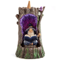 Wizard in Geode Tree LED Backflow Incense Burner Kings Warehouse 