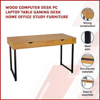 Wood Computer Desk PC Laptop Table Gaming Desk Home Office Study Furniture Kings Warehouse 