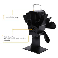 Wood Heater Fan Eco Heat Powered Self-Powered Silent for Fireplace Stove Burner Kings Warehouse 