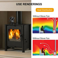 Wood Heater Fan Eco Heat Powered Self-Powered Silent for Fireplace Stove Burner Kings Warehouse 