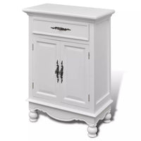 Wooden Cabinet with 2 Doors 1 Drawer White Kings Warehouse 