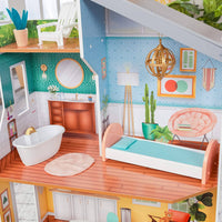 Wooden Dollhouse with Furniture for kids Kings Warehouse 