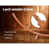 Wooden Hammock Chair with Stand Outdoor Lounger Hammock Bed Timber Kings Warehouse 