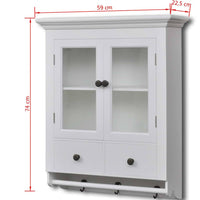 Wooden Kitchen Wall Cabinet with Glass Door White Kings Warehouse 