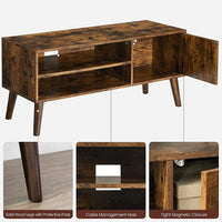 Wooden Look TV Console Stand With Storage Shelf & Cupboard living room Kings Warehouse 